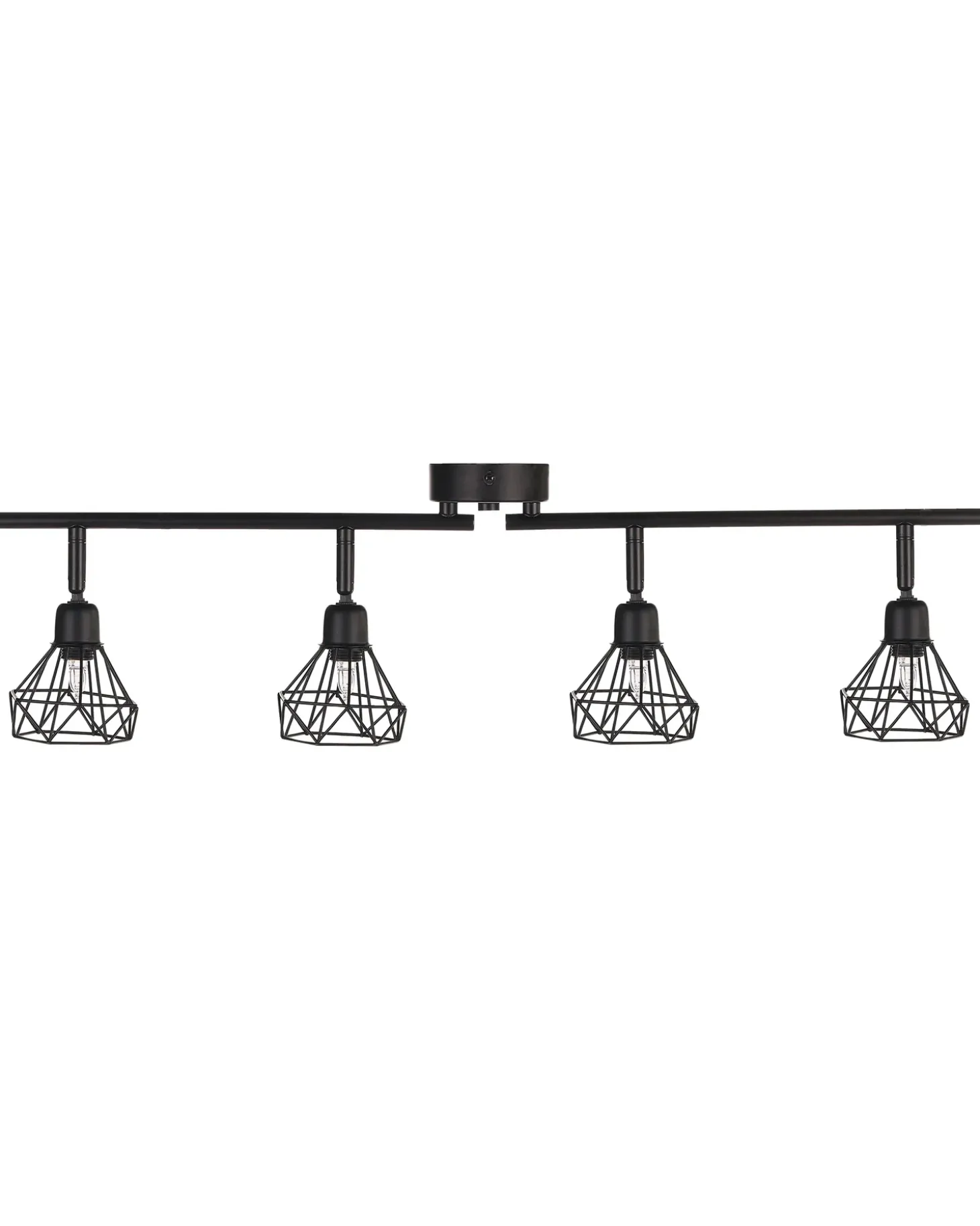 4 lys-spotlight ERMA Sort Metal Justerbar