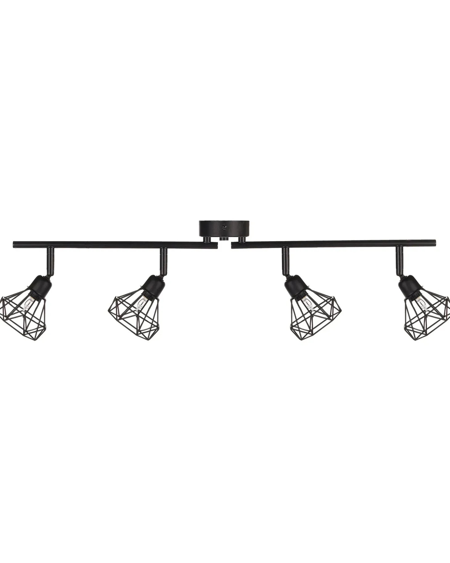 4 lys-spotlight ERMA Sort Metal Justerbar