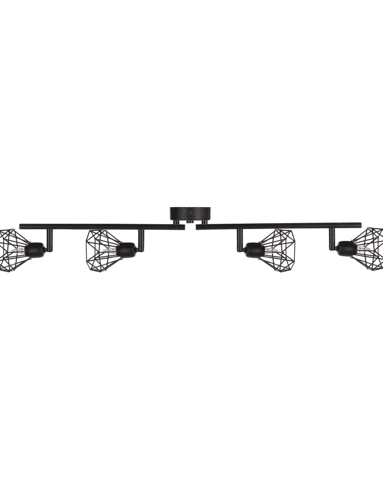 4 lys-spotlight ERMA Sort Metal Justerbar