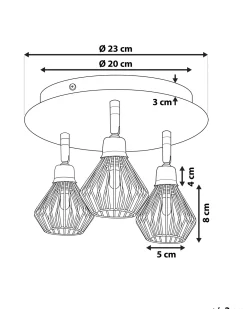 3 lys-spotlight VOLGA Justerbar Metal Sort