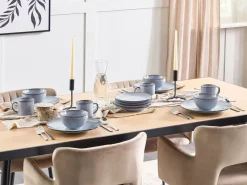 8 x spisetallerken JUNIPER Stentøj Himmelblå