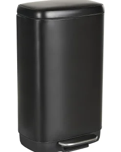 Affaldsbeholder med pedal 30 L ECOCOLLECT Metal Sort