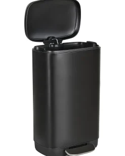 Affaldsbeholder med pedal 30 L ECOCOLLECT Metal Sort