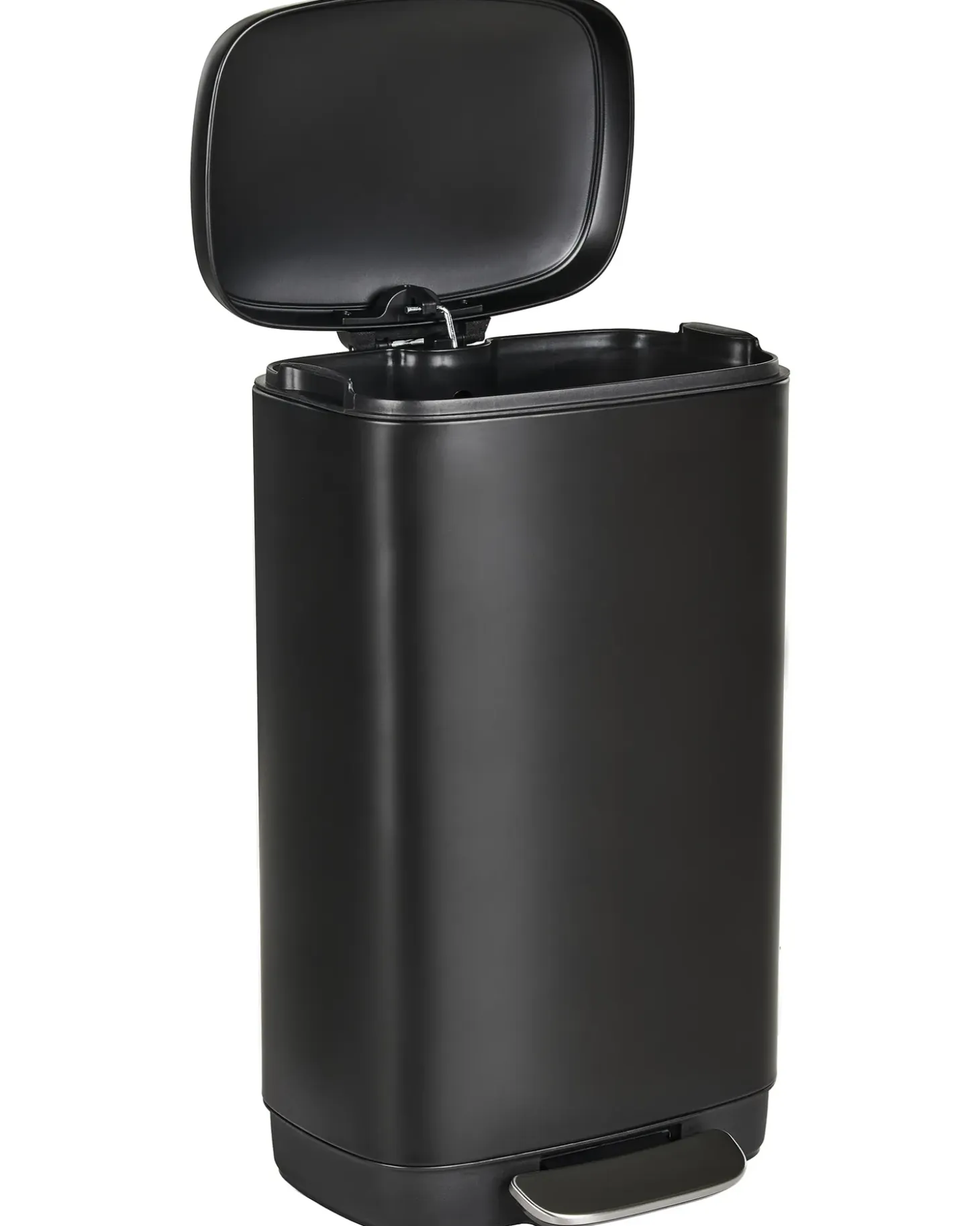Affaldsbeholder med pedal 30 L ECOCOLLECT Metal Sort
