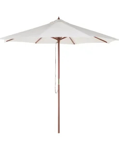 AGELLO 4 personers Havemøbelsæt Brun Akacietræ med parasol (12 varianter)