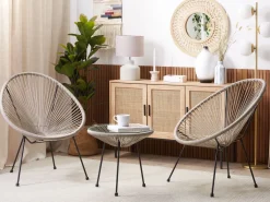 Altansæt ACAPULCO II PE-rattan Lysegrå