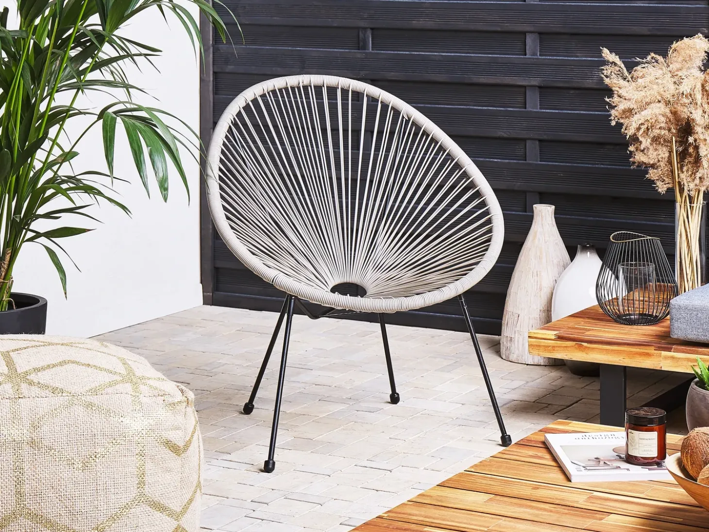 Altansæt ACAPULCO II PE-rattan Lysegrå