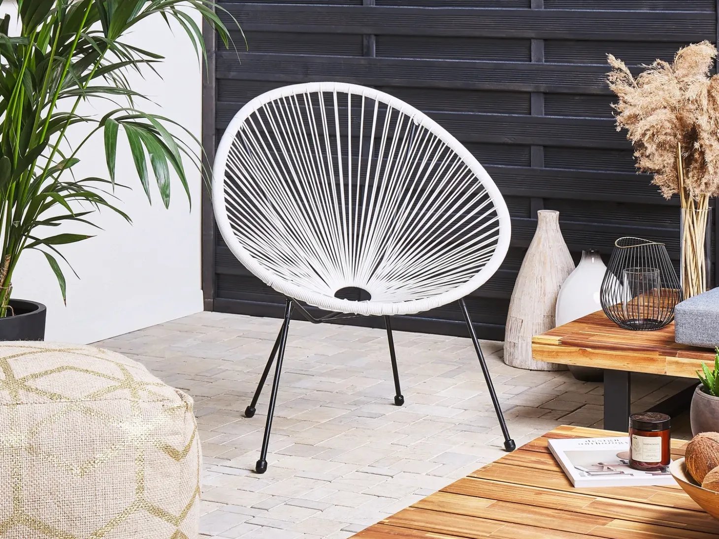 Altansæt ACAPULCO II PE-rattan Hvid