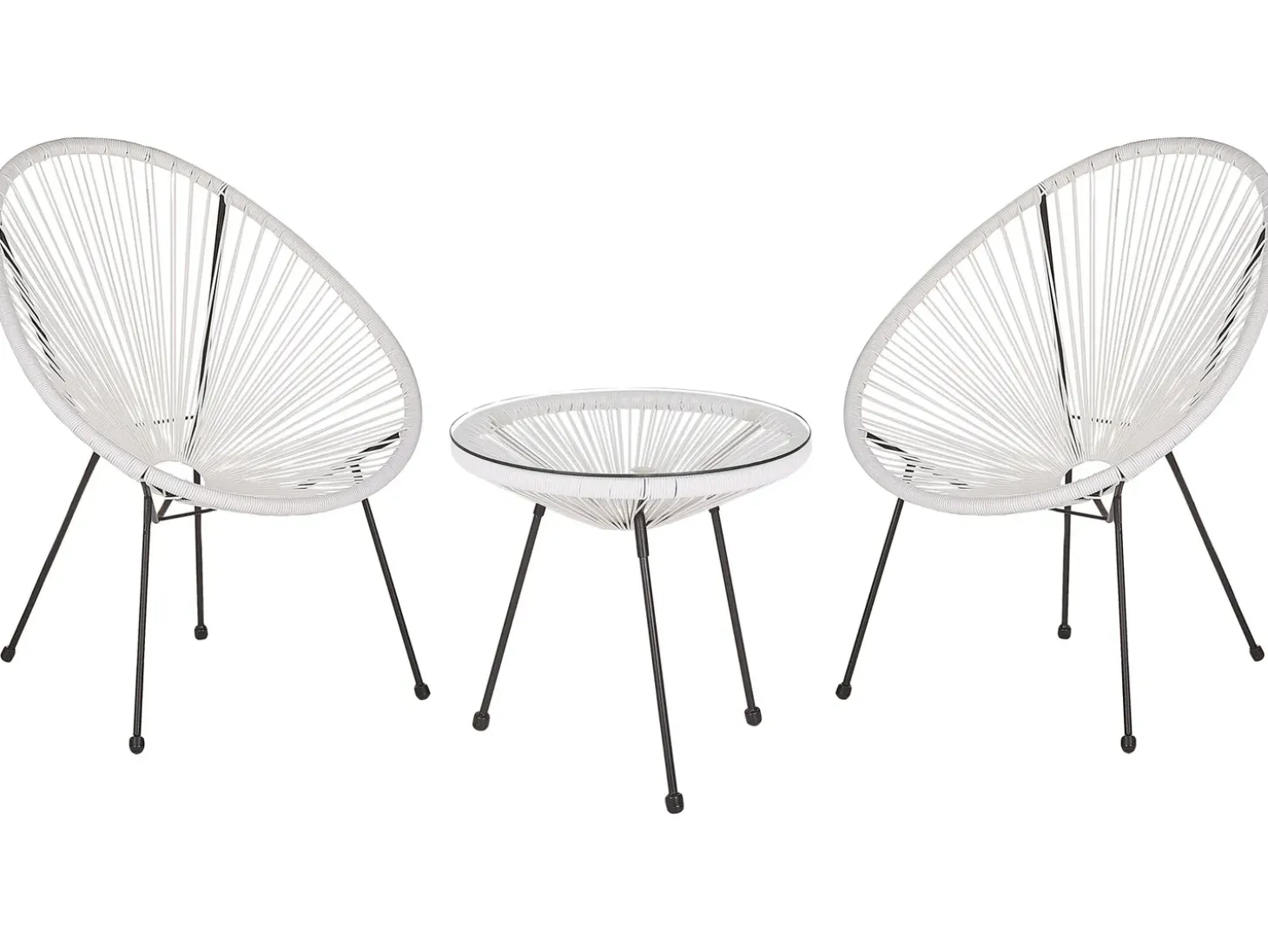 Altansæt ACAPULCO II PE-rattan Hvid