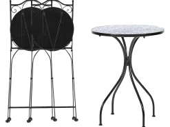 Altansæt Foldbar CAMPRENA Metal Sort