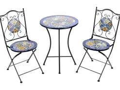 Altansæt Foldbar CORIANO Metal Sort