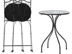 Altansæt Foldbar COZZANA Metal Sort
