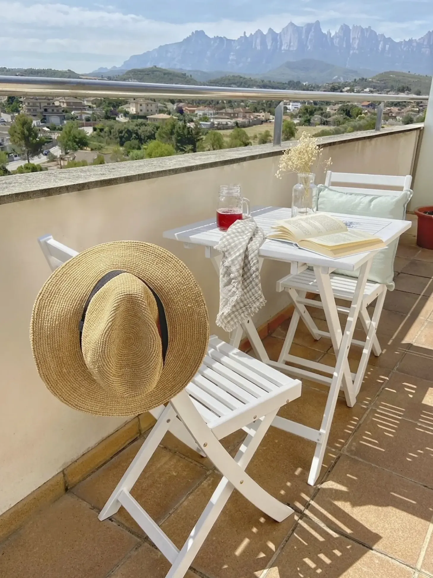 Altansæt Foldbar FIJI Akacietræ Hvid