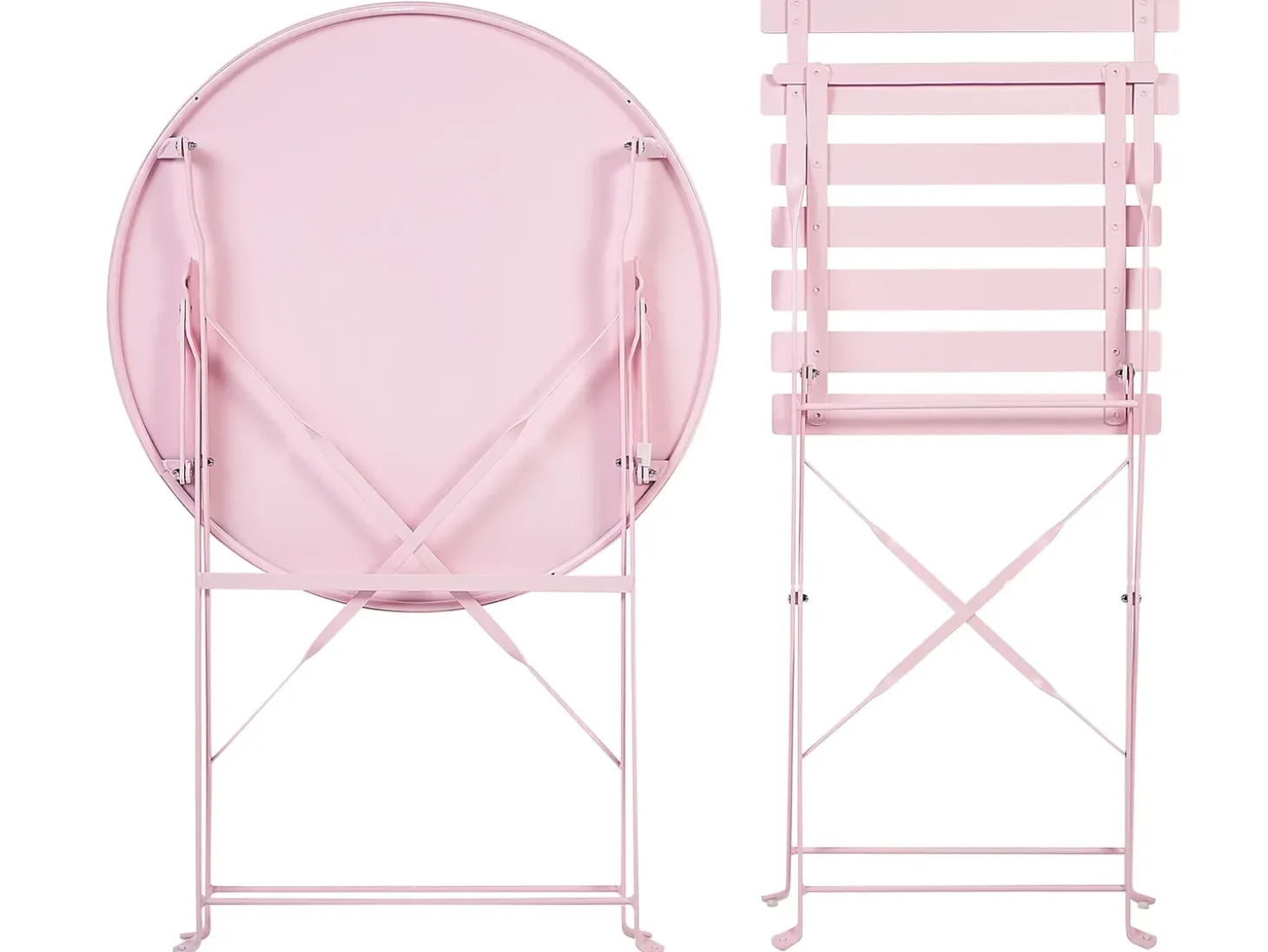 Altansæt Foldbar FIORI Metal Pastellrosa
