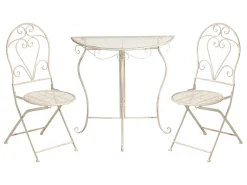 Altansæt Foldbar FOLELLI Metal Lys Beige