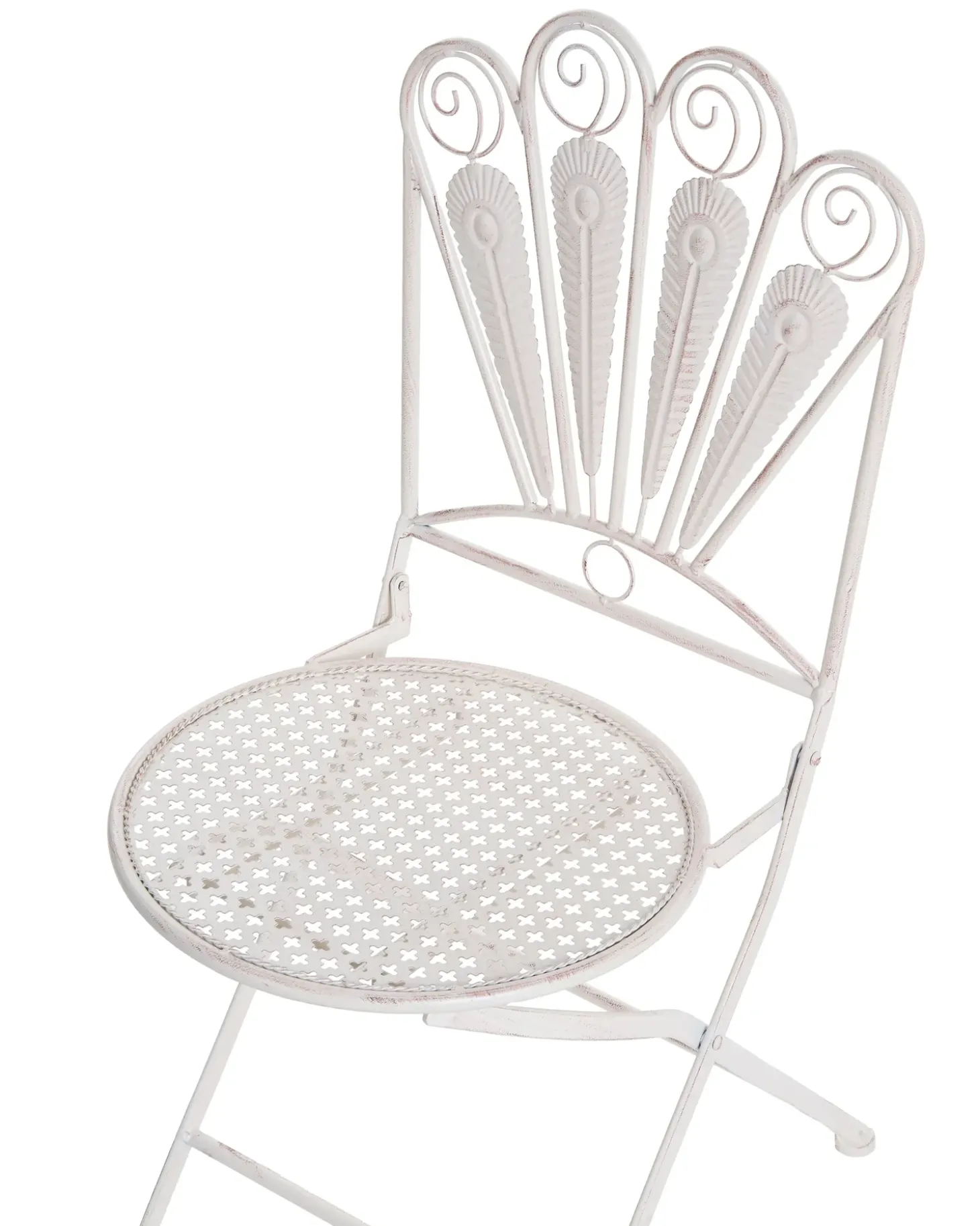 Altansæt Foldbar PAVIA Metal Cremehvid