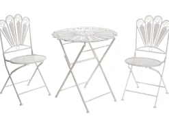 Altansæt Foldbar PAVIA Metal Cremehvid
