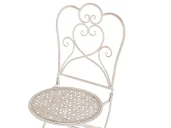 Altansæt Foldbar TRIESTE Metal Lys Beige