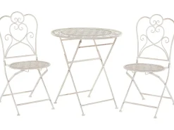 Altansæt Foldbar TRIESTE Metal Lys Beige