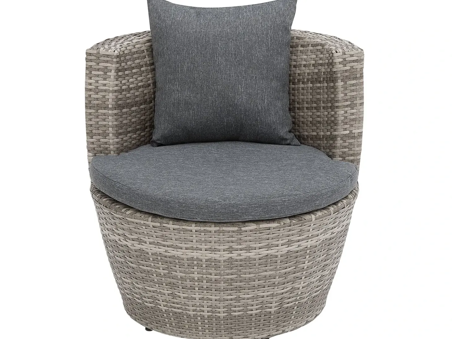 Altansæt med puder CAPRI PE-rattan Grå