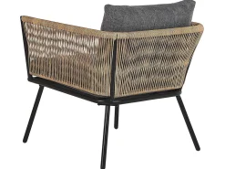 Altansæt med puder GARGANO PE-rattan Lysebrun