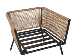 Altansæt med puder GARGANO PE-rattan Lysebrun