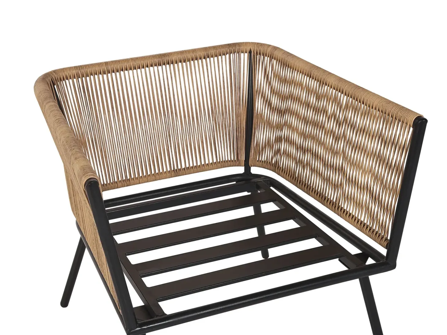 Altansæt med puder GARGANO PE-rattan Lysebrun