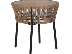 Altansæt med puder GARGANO PE-rattan Lysebrun
