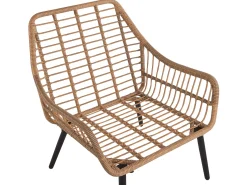 Altansæt med puder LAURETO PE-rattan Naturlig