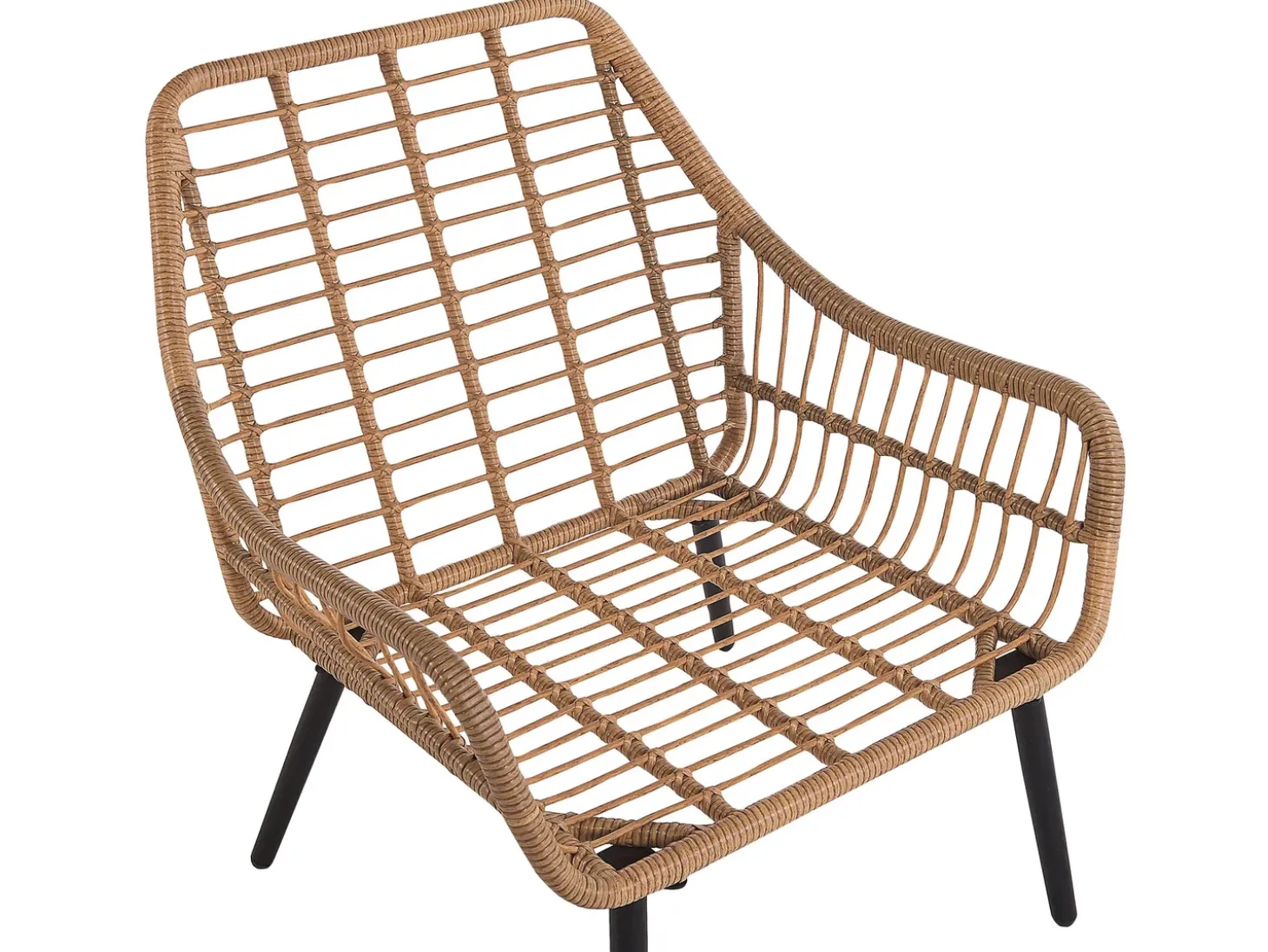 Altansæt med puder LAURETO PE-rattan Naturlig