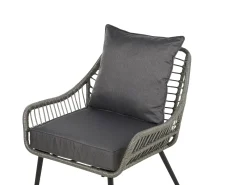 Altansæt med puder LAURETO PE-rattan Grå
