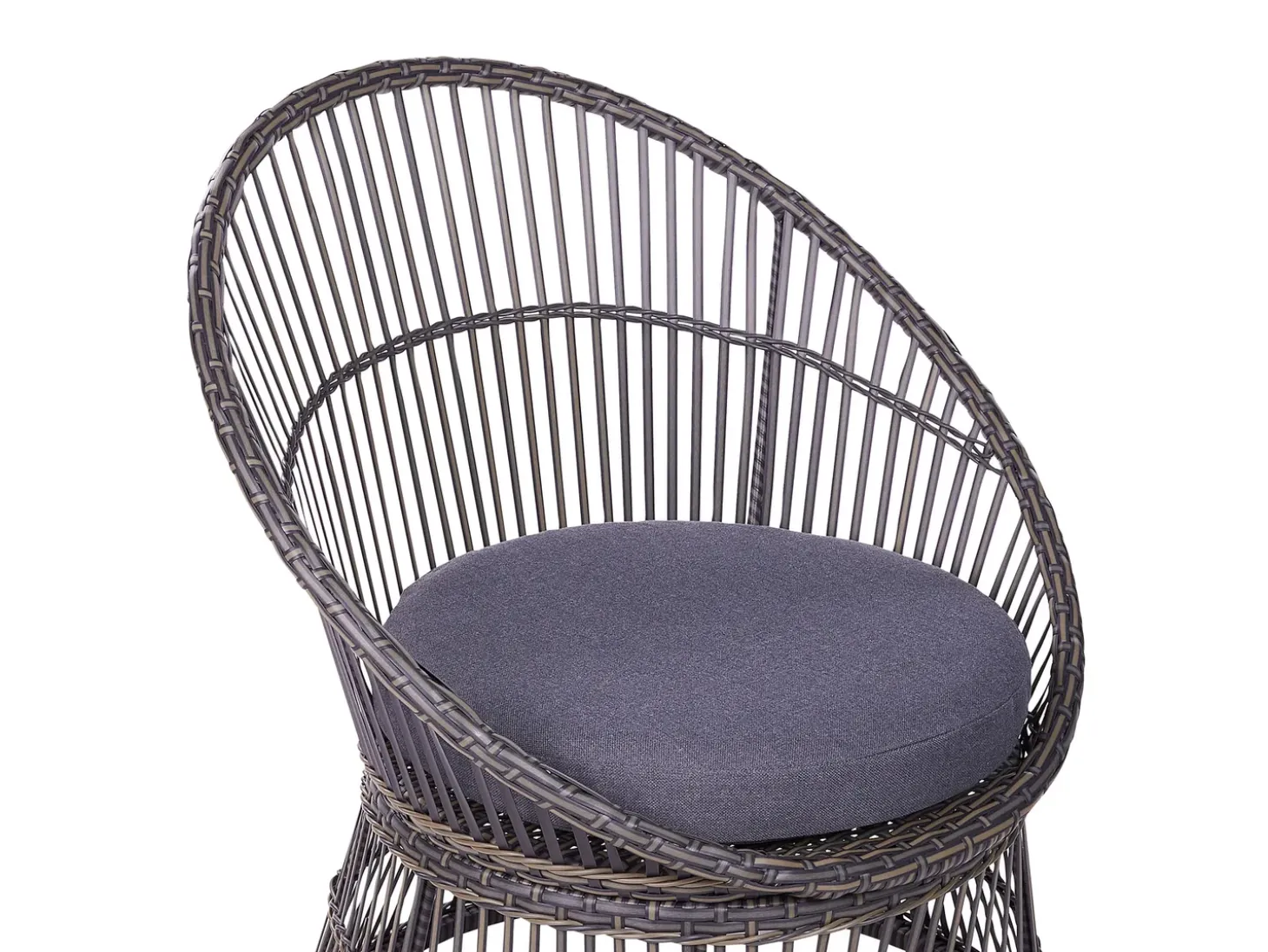 Altansæt med puder MESYNA PE-rattan Brungrå
