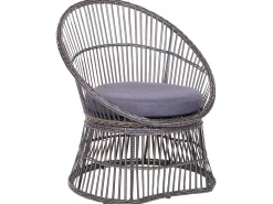 Altansæt med puder MESYNA PE-rattan Brungrå