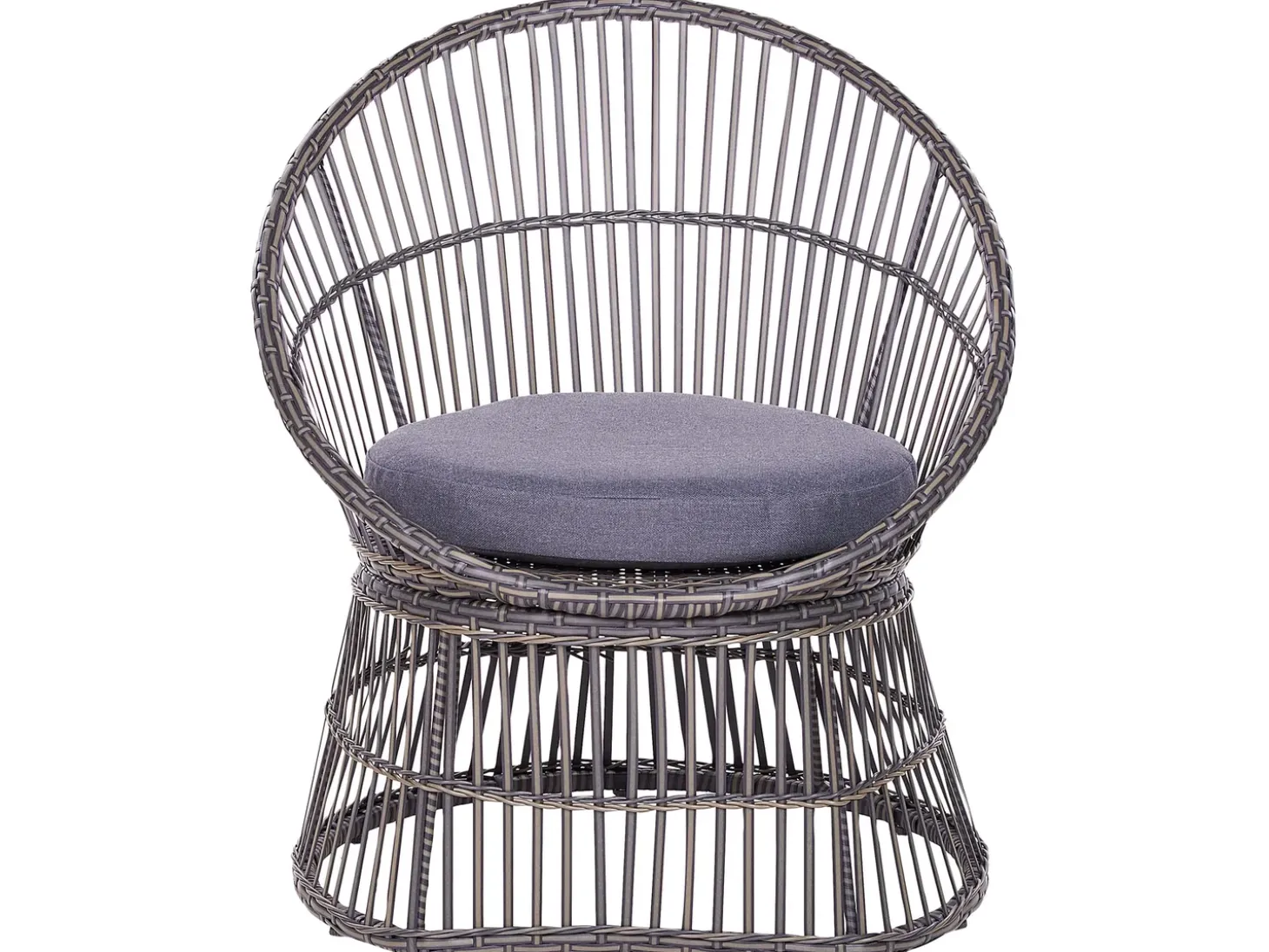 Altansæt med puder MESYNA PE-rattan Brungrå