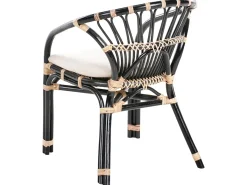 Altansæt med puder PECORINI Rattan Sort