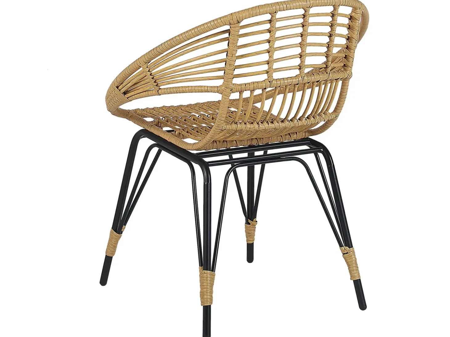 Altansæt med puder PELLARO PE-rattan Sort