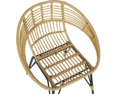 Altansæt med puder PELLARO PE-rattan Sort