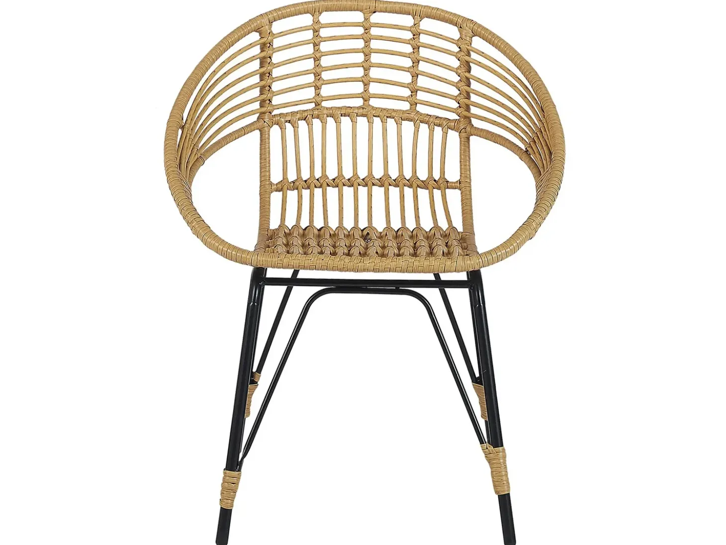 Altansæt med puder PELLARO PE-rattan Sort