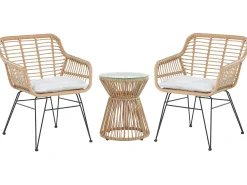 Altansæt med puder TRESTINA PE-rattan Lysebrun