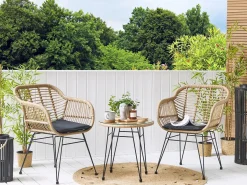 Altansæt med puder TROPEA II PE-rattan Naturlig