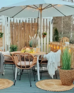 Altansæt med puder TROPEA II PE-rattan Naturlig