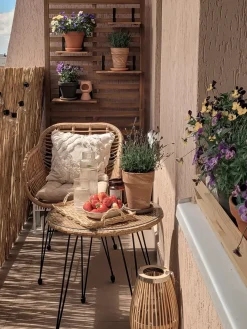 Altansæt med puder TROPEA II PE-rattan Naturlig