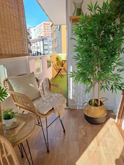 Altansæt med puder TROPEA II PE-rattan Naturlig