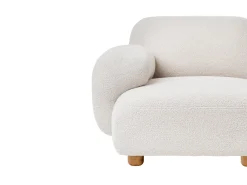 AMLI 2 personers Modulsofa Cremehvid Boucle med fodskammel
