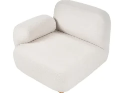 AMLI 2 personers Modulsofa Cremehvid Boucle med fodskammel