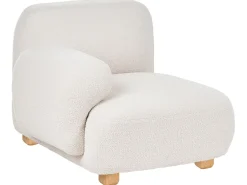 AMLI 2 personers Modulsofa Cremehvid Boucle med fodskammel