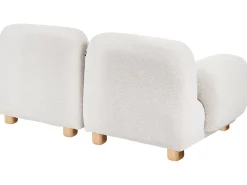 AMLI 2 personers Modulsofa Cremehvid Boucle med fodskammel