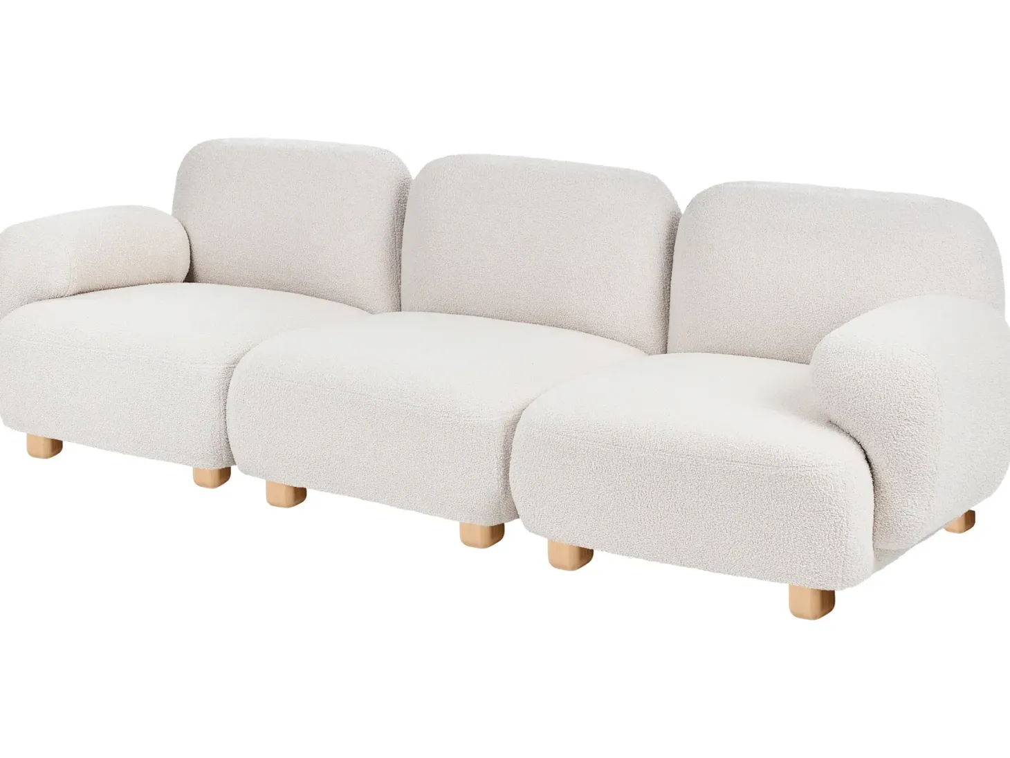 AMLI 3 personers Modulsofa Cremehvid Boucle