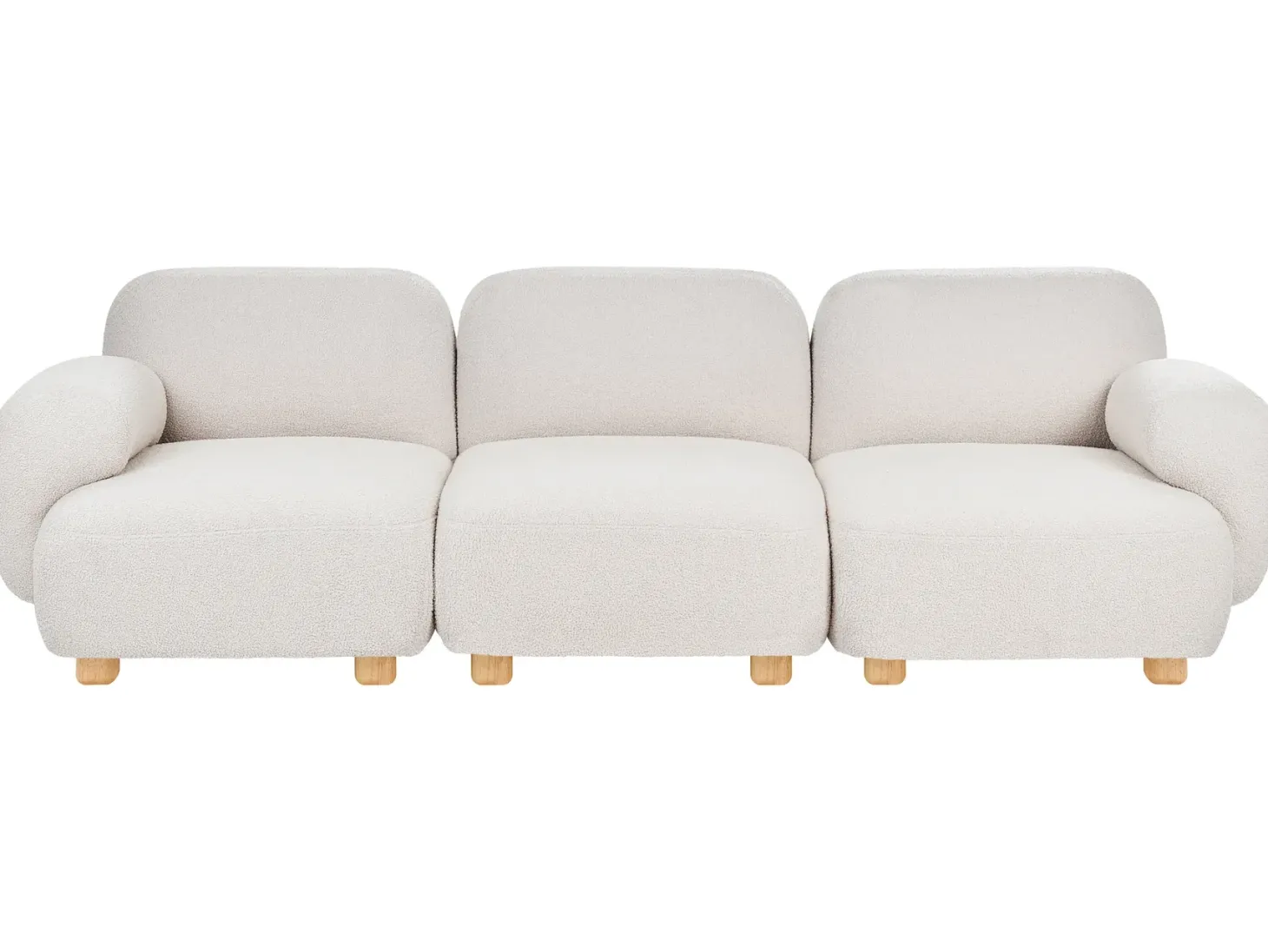 AMLI 3 personers Modulsofa Cremehvid Boucle