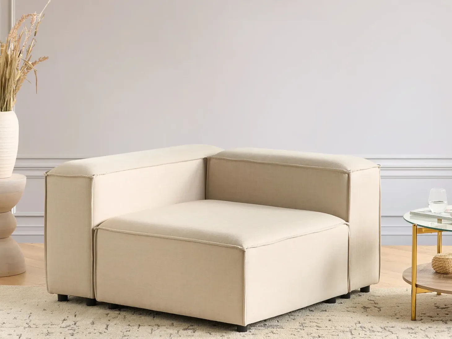 ARDAL Hjørnemodul Højrevendt Beige